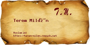 Terem Milán névjegykártya